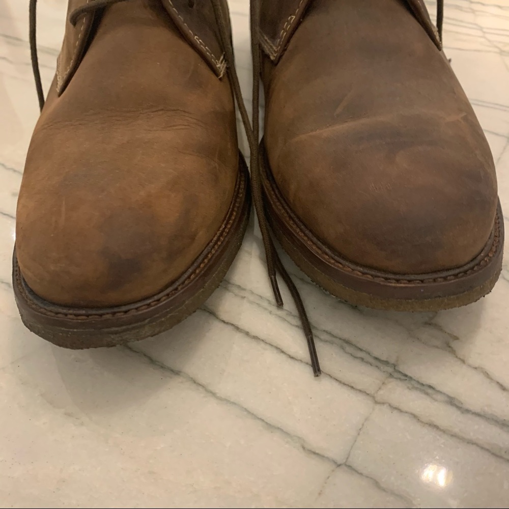 Johnston & Murphy Nubuck Leather  Low Tie Boots - Picture 10 of 14